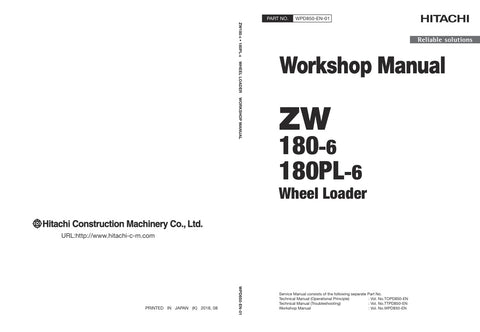 Unlock the full potential of your HITACHI ZW180-6 and ZW180PL-6 loaders with the comprehensive Workshop Manual WPD850-EN-01, available in a convenient PDF format. This essential guide provides detailed insights into maintenance, troubleshooting, and repair procedures, ensuring your equipment operates at peak performance. With easy navigation and clear illustrations, this manual is an invaluable resource for both seasoned professionals and DIY enthusiasts, helping you save time and reduce downtime. Invest in