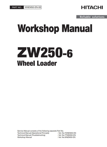 Unlock the full potential of your HITACHI ZW250-6 Wheel Loader with the comprehensive Workshop Manual (WNEM50-EN-00) in PDF format. This essential guide provides detailed insights into maintenance, troubleshooting, and repair procedures, ensuring your equipment operates at peak performance. With easy navigation and clear illustrations, this manual is designed for both seasoned professionals and DIY enthusiasts, making it an invaluable resource for keeping your loader in top condition. Don't miss out on the
