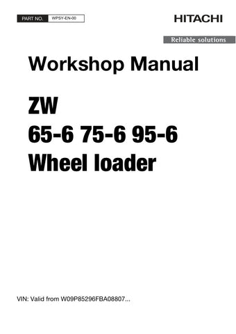 Unlock the full potential of your HITACHI ZW65-6, ZW75-6, and ZW95-6 wheel loaders with the comprehensive Workshop Manual WPSY-EN-00, available in a convenient PDF format. This essential guide provides detailed schematics, maintenance procedures, and troubleshooting tips, ensuring your equipment operates at peak performance. With easy navigation and clear instructions, this manual is an invaluable resource for both seasoned professionals and DIY enthusiasts, helping you save time and reduce repair costs. Do