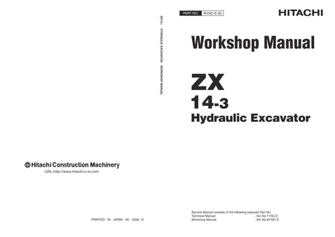 Unlock the full potential of your HITACHI ZX14-3 Excavator with the comprehensive Workshop Manual W1NC-E-00, available in a convenient PDF format. This essential guide provides detailed instructions, schematics, and troubleshooting tips to ensure optimal performance and maintenance of your equipment. Whether you're a seasoned professional or a DIY enthusiast, this manual is designed to enhance your understanding and efficiency, making repairs and servicing straightforward and hassle-free. Invest in your mac
