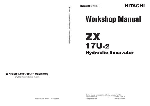 Unlock the full potential of your HITACHI ZX17U-2 Excavator with the comprehensive Workshop Manual W1MS-E-01, available in a convenient PDF format. This essential guide provides detailed insights into maintenance, troubleshooting, and repair procedures, ensuring your equipment operates at peak performance. With easy navigation and clear illustrations, this manual is designed for both seasoned professionals and DIY enthusiasts, making it an invaluable resource for keeping your excavator in top condition. Don