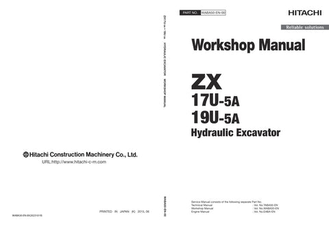 Unlock the full potential of your HITACHI ZX17U-5A and ZX19U-5A excavators with the comprehensive Workshop Manual WABA50-EN-00. This expertly crafted PDF file, updated as of October 19, 2023, provides detailed insights into maintenance, troubleshooting, and repair procedures, ensuring your machinery operates at peak performance. With easy navigation and clear illustrations, this manual is an essential resource for both seasoned professionals and DIY enthusiasts, helping you save time and reduce downtime on 