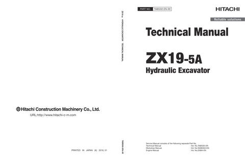  Unlock the full potential of your HITACHI ZX19-5A Excavator with the comprehensive Technical Manual TABG50-EN-00, available in a convenient PDF format. This essential guide provides detailed specifications, maintenance procedures, and troubleshooting tips to ensure optimal performance and longevity of your equipment. Perfect for operators and technicians alike, this manual is your go-to resource for maximizing efficiency and minimizing downtime. Don't miss out on the opportunity to enhance your excavator's