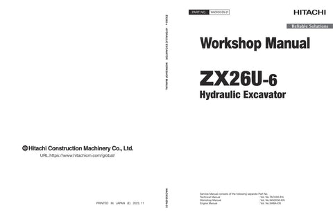 Unlock the full potential of your HITACHI ZX26U-6 Excavator with the comprehensive Workshop Manual TWACK50-EN-01, available in a convenient PDF format. This essential guide provides detailed insights into maintenance, troubleshooting, and repair procedures, ensuring your equipment operates at peak performance. With easy navigation and clear illustrations, this manual is an invaluable resource for both seasoned professionals and DIY enthusiasts, helping you save time and reduce costly downtime. Invest in you