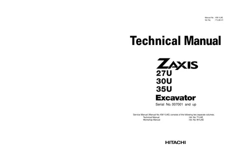 Unlock the full potential of your HITACHI ZX27U, ZX30U, and ZX35U excavators with the comprehensive Technical Manual KM-1LAE, available in a convenient PDF format. This essential resource provides detailed specifications, maintenance guidelines, and troubleshooting tips to ensure optimal performance and longevity of your machinery. Perfect for operators and technicians alike, this manual is your go-to guide for efficient operation and repair, making it an indispensable addition to your equipment toolkit. Do