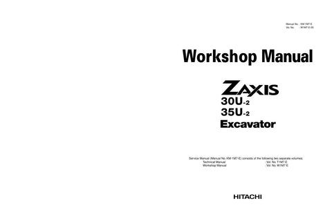 Unlock the full potential of your HITACHI ZX30U-2 and ZX35U-2 excavators with the comprehensive KM-1M7-E workshop manual in PDF format. This essential resource provides detailed schematics, maintenance guidelines, and troubleshooting tips, ensuring your machinery operates at peak performance. With easy navigation and clear instructions, this manual is perfect for both seasoned professionals and DIY enthusiasts looking to enhance their repair and maintenance skills. Invest in your equipment's longevity and