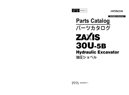 Unlock the full potential of your HITACHI ZX30U-5B excavator with the comprehensive Parts Catalog Manual (PADHA0-1-1) in PDF format. This essential resource provides detailed diagrams and specifications, ensuring you can easily identify and source the right parts for maintenance and repairs. With its user-friendly layout, you’ll save time and enhance the efficiency of your operations, making it a must-have for any excavator owner or technician. Invest in this manual today to keep your machinery running smoo