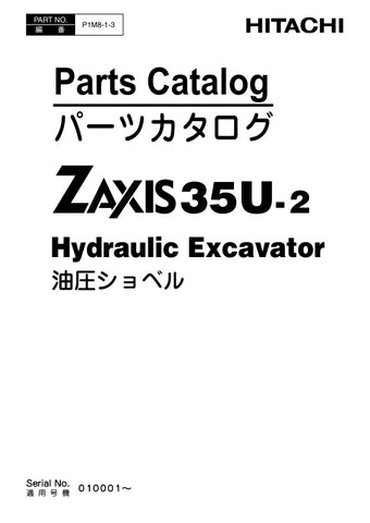  Unlock the full potential of your HITACHI ZX35U-2 excavator with our comprehensive Parts Catalog Manual (P1M8-1-3) in PDF format. This essential resource provides detailed diagrams and specifications for every component, ensuring you can easily identify and source the parts you need for maintenance and repairs. With user-friendly navigation and high-quality illustrations, this manual is designed to save you time and enhance the efficiency of your excavator operations. Don't let downtime slow you down inves