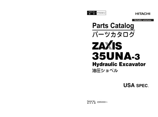  Unlock the full potential of your HITACHI ZX35UNA-3 excavator with our comprehensive Parts Catalog Manual (P1YA-NA1-2). This expertly crafted PDF file is designed specifically for the USA market, providing you with detailed diagrams, part numbers, and specifications to ensure you find the exact components you need for maintenance and repairs. Streamline your operations and minimize downtime with this essential resource, making it easier than ever to keep your excavator running smoothly and efficiently.