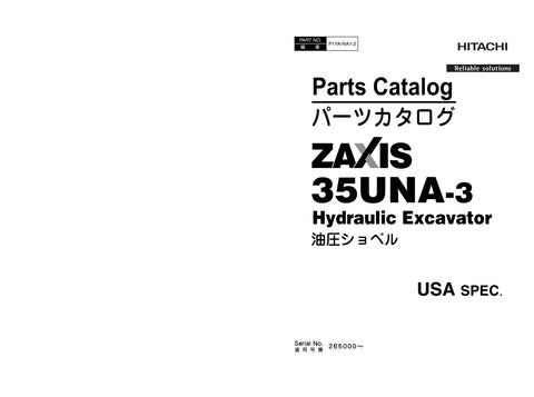  Unlock the full potential of your HITACHI ZX35UNA-3 excavator with our comprehensive Parts Catalog Manual (P1YA-NA1-2). This expertly crafted PDF file is designed specifically for the USA market, providing you with detailed diagrams, part numbers, and specifications to ensure you find the exact components you need for maintenance and repairs. Streamline your operations and minimize downtime with this essential resource, making it easier than ever to keep your excavator running smoothly and efficiently.