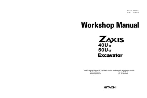 Unlock the full potential of your HITACHI ZX40U-2 and ZX50U-2 excavators with the comprehensive Workshop Manual W1M9-E-00, available in a convenient PDF format. This essential guide provides detailed schematics, maintenance tips, and troubleshooting advice, ensuring your machinery operates at peak performance. Perfect for both seasoned professionals and DIY enthusiasts, this manual is your go-to resource for efficient repairs and upkeep, ultimately saving you time and money. Don't miss out on the opportunit