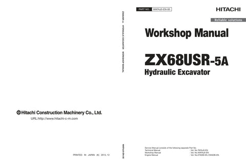 Enhance your maintenance capabilities with the HITACHI ZX68USR-5A Excavator Workshop Manual (WAFAJ0-EN-00). This comprehensive guide, updated as of May 11, 2021, provides detailed insights into the operation, troubleshooting, and repair of your excavator, ensuring optimal performance and longevity. With clear illustrations and step-by-step instructions, this manual is an essential resource for both professionals and DIY enthusiasts looking to keep their machinery in peak condition. Invest in your equipment'