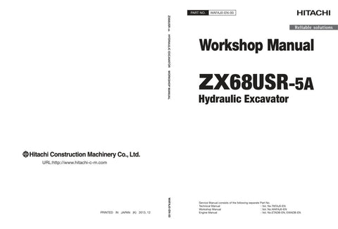 Unlock the full potential of your HITACHI ZX68USR-5A Excavator with the comprehensive Workshop Manual (WAFAJ0-EN-00) in PDF format. This essential guide provides detailed insights into maintenance, troubleshooting, and repair procedures, ensuring your equipment operates at peak performance. With easy-to-follow instructions and clear diagrams, you'll save time and reduce downtime, making it an invaluable resource for both professionals and DIY enthusiasts. Invest in your machinery's longevity and efficiency
