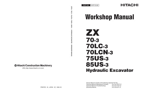 Unlock the full potential of your HITACHI ZX70-3, ZX70LC-3, ZX70LCN-3, ZX75US-3, and ZX85US-3 machinery with the comprehensive Workshop Manual W1P1-E-00 in PDF format. This essential guide provides detailed schematics, maintenance tips, and troubleshooting advice, ensuring your equipment operates at peak performance. Perfect for both seasoned professionals and DIY enthusiasts, this manual is your go-to resource for efficient repairs and upkeep, ultimately saving you time and money. Don't miss out on the op
