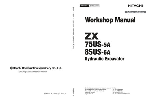 Unlock the full potential of your HITACHI ZX75US-5A and ZX85US-5A excavators with the comprehensive Workshop Manual WDEB-EN-00, available in a convenient PDF format. This essential guide provides detailed insights into maintenance, troubleshooting, and repair procedures, ensuring your machinery operates at peak performance. With easy navigation and clear illustrations, this manual is an invaluable resource for both seasoned professionals and DIY enthusiasts, helping you save time and reduce costly downtime.