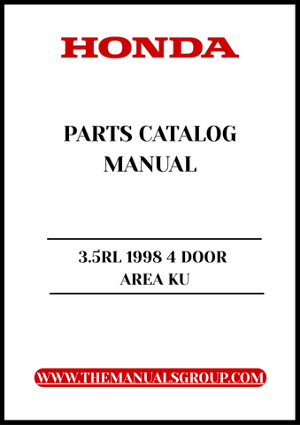 Discover the ultimate resource for maintaining your 1998 Honda 3.5RL with our comprehensive Parts Catalog Manual. This PDF download provides detailed diagrams and specifications, ensuring you have all the information you need to keep your vehicle running smoothly. Whether you're a DIY enthusiast or a professional mechanic, this manual is an essential tool for accurate repairs and part replacements.