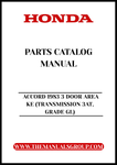 Discover the ultimate resource for maintaining your classic Honda Accord with the 1983 3 Door Area KE Parts Catalog Manual. This comprehensive PDF download is designed specifically for the GL grade model featuring a 3AT transmission, ensuring you have all the necessary information at your fingertips.