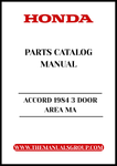 Discover the ultimate resource for your 1984 Honda Accord with our comprehensive 3 Door Area Parts Catalog Manual, available for instant PDF download. This manual is meticulously designed to provide you with detailed diagrams, part numbers, and specifications, ensuring you have everything you need for maintenance and repairs.