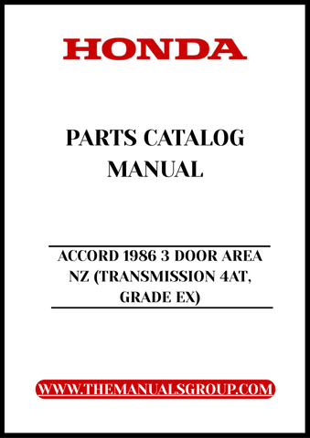 Unlock the full potential of your 1986 Honda Accord with our comprehensive Parts Catalog Manual, specifically designed for the 3-door model. This PDF download provides detailed diagrams and specifications, ensuring you have all the information you need for maintenance and repairs.