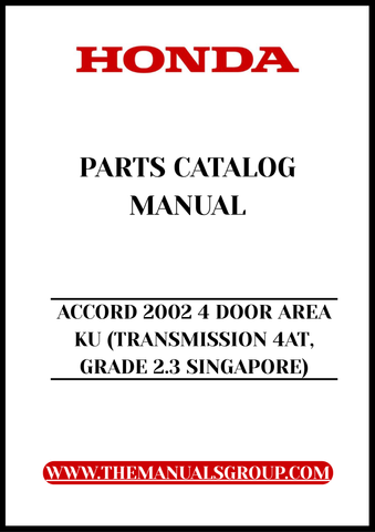 Discover the ultimate resource for maintaining your 2002 Honda Accord with our comprehensive Parts Catalog Manual. This PDF download is specifically designed for the 4-door model with a 2.3 engine and 4AT transmission, ensuring you have all the information you need at your fingertips.