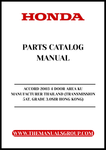 Unlock the full potential of your 2003 Honda Accord with our comprehensive Parts Catalog Manual, specifically designed for the 4-door model manufactured in Thailand. This PDF download provides detailed information on the 5AT transmission and the Grade 3.0SIR variant tailored for the Hong Kong market, ensuring you have the right parts at your fingertips.