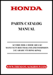 Unlock the full potential of your 2006 Honda Accord with our comprehensive Parts Catalog Manual, specifically designed for the 4-door VTI model manufactured in Thailand. This PDF download provides detailed diagrams and specifications, ensuring you have all the information you need for maintenance and repairs.