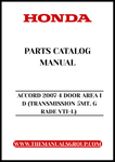 Unlock the full potential of your 2007 Honda Accord with our comprehensive Parts Catalog Manual. This PDF download is specifically designed for the 4-door VTI-L model, featuring a detailed breakdown of all components, ensuring you have the right information at your fingertips for any repair or maintenance task.