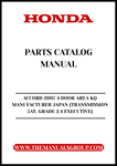 Discover the ultimate resource for your 2007 Honda Accord with our comprehensive Parts Catalog Manual. This PDF download is specifically designed for the 4-door model, featuring the reliable 2.4 Executive grade and equipped with a smooth 5-speed automatic transmission. Whether you're a DIY enthusiast or a professional mechanic, this manual provides detailed diagrams and specifications to help you identify and source the right parts for your vehicle.