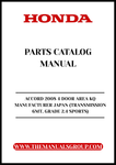Unlock the full potential of your 2008 Honda Accord with our comprehensive Parts Catalog Manual, specifically designed for the 4-door model with a 2.4 Sports grade and 6MT transmission. This PDF download provides you with detailed diagrams and specifications, ensuring you have all the information you need for maintenance, repairs, and upgrades.