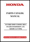 Discover the ultimate resource for maintaining your 2009 Honda Accord with our comprehensive Parts Catalog Manual. This PDF download is specifically designed for the 4-door model featuring the 2.4 VTIS engine and 5-speed automatic transmission, ensuring you have all the information you need at your fingertips.