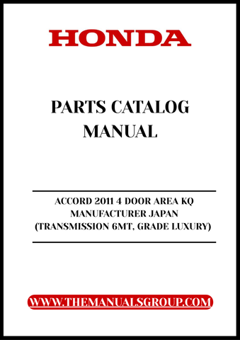 Unlock the full potential of your 2011 Honda Accord with our comprehensive Parts Catalog Manual, specifically designed for the 4-door luxury model. This PDF download provides detailed insights into every component, ensuring you have the right information at your fingertips for maintenance and repairs.