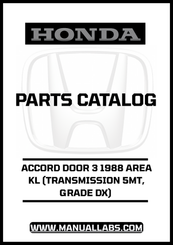 Unlock the full potential of your 1988 Honda Accord with our comprehensive Door 3 Parts Catalog Manual. This PDF download is specifically designed for the DX grade model equipped with a 5MT transmission, providing you with detailed diagrams and specifications to ensure accurate repairs and maintenance.