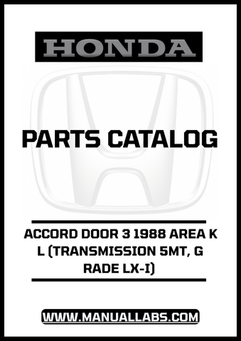 Discover the ultimate resource for maintaining your 1988 Honda Accord with our comprehensive Door 3 Parts Catalog Manual. This PDF download is specifically designed for the LX-I model equipped with a 5MT transmission, ensuring you have the precise information you need for repairs and upgrades.