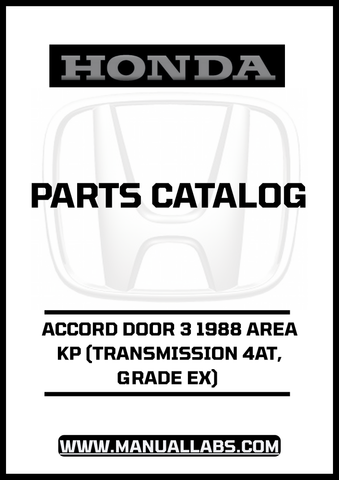  Unlock the full potential of your 1988 Honda Accord with our comprehensive Door 3 Parts Catalog Manual. This PDF download is specifically designed for the 4AT transmission and EX grade, providing you with detailed diagrams and specifications to ensure accurate repairs and maintenance.