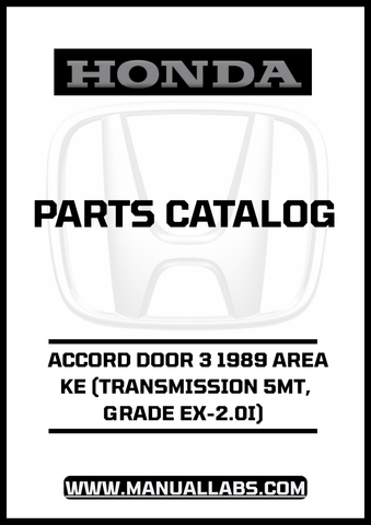 Discover the ultimate resource for maintaining your 1989 Honda Accord with the comprehensive Door 3 Parts Catalog Manual. This PDF download is specifically designed for the 5MT transmission and the EX-2.0i grade, providing you with detailed diagrams and part numbers to ensure you find exactly what you need for repairs or upgrades.