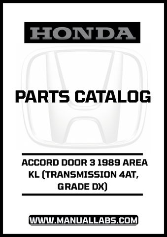 Unlock the full potential of your 1989 Honda Accord with our comprehensive Door 3 Parts Catalog Manual. This PDF download is specifically designed for the DX grade model equipped with a 4AT transmission, providing you with detailed diagrams and specifications to ensure accurate repairs and maintenance.