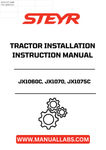 STEYR JX1060C, JX1070, JX1075C TRACTOR INSTALLATION INSTRUCTIONS MANUAL - 6-62390