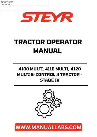 STEYR 4100 MULTI, 4110 MULTI, 4120 MULTI S-CONTROL 4 TRACTOR - STAGE IV TRACTOR OPERATOR MANUAL - 51682495