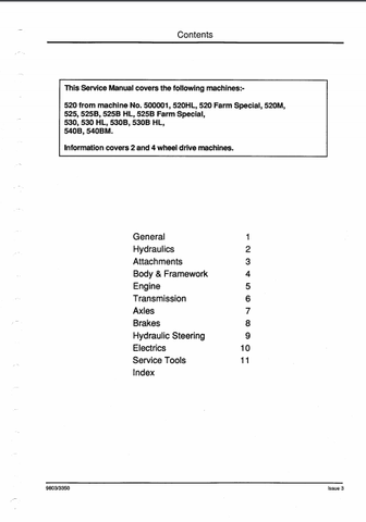 JCB 520 520M 525 525B 530 530B 540B 540BM Loadall Service Repair Manual - Manual labs