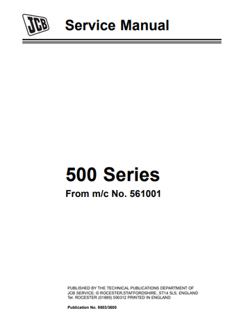 JCB 525-58, 525-67, 527-58, 527-67, 530-95, 530-110, 530-120, 530-67, 535-67, 537-120, 537-130 Telescopic Handler (500 Series) Service Repair Manual - Manual labs