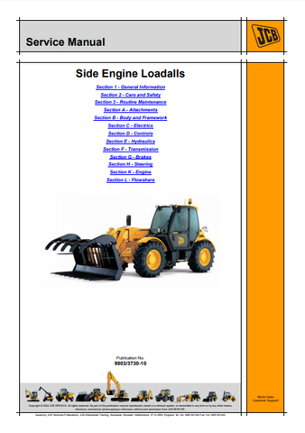 JCB 531-70, 533-105, 535-95/125, 535-140, 536-60, 540-140/170, 541-70, 550-140/170 Loader Service Manual Sn: 1422000 to 1441999 - Manual labs