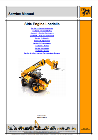 JCB 531-70/T70, 535-95/T95, 536-60/T60/70/T70, 541-70/T70,533-105,526-56, 550-80/T80 Loader Service Manual - Manual labs