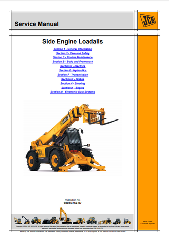 JCB 540-170, 540-140, 535-125 Hi Viz, 535-140 Hi Viz Telescopic Handler Service Repair Manual - Manual labs