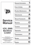 JCB 1CX, 208S Backhoe Loader Manual