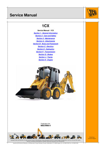 Unlock the full potential of your JCB 1CX (Series 1, Series 2) with the comprehensive Service Manual 9803/9960-4 in PDF format. This essential guide provides detailed insights into maintenance, troubleshooting, and repair procedures, ensuring your equipment operates at peak performance. With easy navigation and clear illustrations, this manual is designed for both seasoned professionals and DIY enthusiasts, making it an invaluable resource for keeping your machinery in top condition. Don't miss out on the o