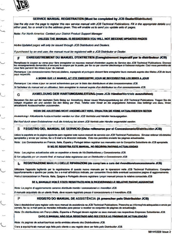  Unlock the full potential of your JCB 214 3CX 1400B Backhoe Loader with our comprehensive Service Manual PDF. This essential guide provides detailed maintenance procedures, troubleshooting tips, and specifications to keep your equipment running smoothly and efficiently. With easy navigation and clear illustrations, you can quickly find the information you need to perform repairs and ensure optimal performance. Invest in this invaluable resource today and extend the life of your backhoe loader while minimiz
