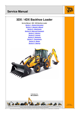 Unlock the full potential of your JCB 3DX and 4DX Backhoe Loader with the comprehensive Service Manual 9813/2050-5, available in a convenient PDF format. This essential guide provides detailed insights into maintenance, troubleshooting, and repair procedures, ensuring your equipment operates at peak performance. With easy navigation and clear illustrations, you can quickly find the information you need to keep your backhoe loader in top condition, saving you time and money on repairs. Invest in this invalua