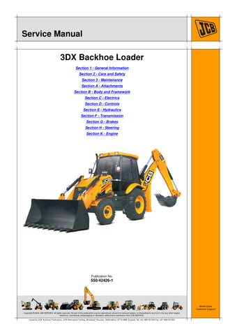 Unlock the full potential of your JCB 3DX Backhoe Loader with the comprehensive Service Manual (550/42426-1) in PDF format. This essential guide provides detailed instructions, diagrams, and troubleshooting tips to ensure your equipment operates at peak performance. Whether you're a seasoned technician or a DIY enthusiast, this manual is designed to simplify maintenance and repairs, saving you time and money. Invest in your machinery's longevity and efficiency—download your copy today and keep your JCB runn