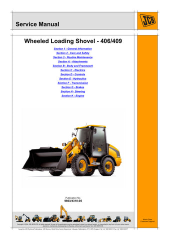 Unlock the full potential of your JCB 406/409 Wheeled Loading Shovel with the comprehensive Service Manual (9803/4310-05) in PDF format. This essential guide provides detailed maintenance procedures, troubleshooting tips, and technical specifications to ensure your equipment operates at peak performance. With easy navigation and clear illustrations, this manual is an invaluable resource for both seasoned professionals and DIY enthusiasts, helping you save time and reduce repair costs. Invest in your machine