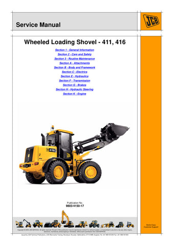 Enhance your maintenance capabilities with the JCB 411, 416 Wheeled Loading Shovel Service Manual (9803/4150-17) in PDF format. This comprehensive guide provides detailed insights into the operation, troubleshooting, and repair of your JCB equipment, ensuring optimal performance and longevity. With easy navigation and clear illustrations, this manual is an essential resource for both professionals and DIY enthusiasts looking to keep their machinery in top condition. Download your copy today and empower your
